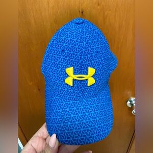 Under Armour Kids Royal Blue Cap with Yellow Logo